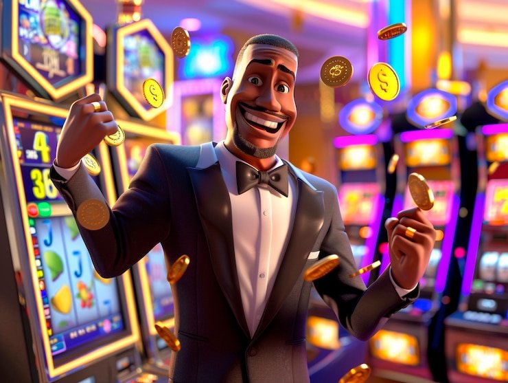 Mega Moolah jackpot wheel display on ojol slot showing four progressive tiers